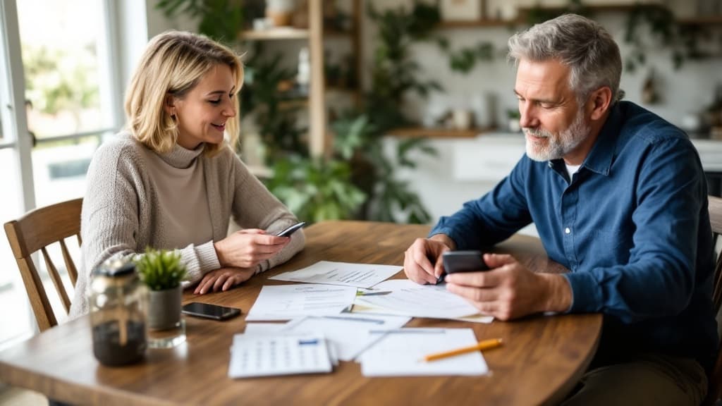 Couple organizing household tasks together with HomeOps